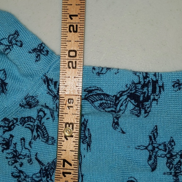 LLBean Women's Size XL Reg 100% Cotton Duck Print Button Front Cardigan Sweater - Picture 10 of 11